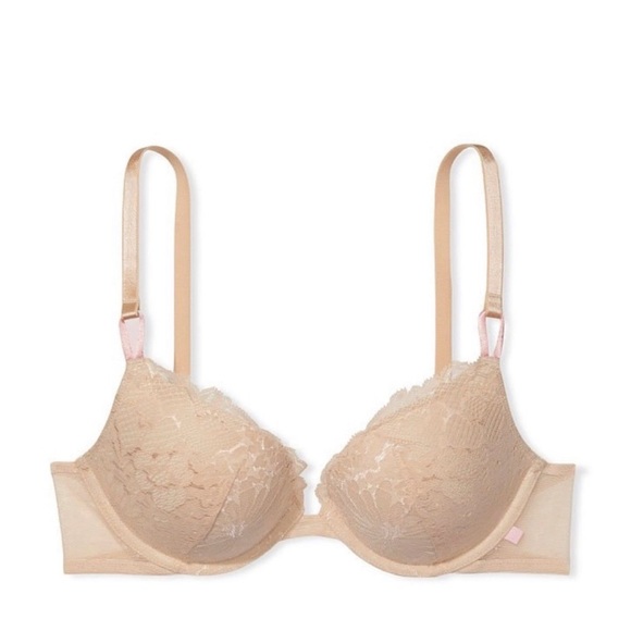 Victoria's Secret Other - Victoria's Secret Beige Lace T-Shirt Bra